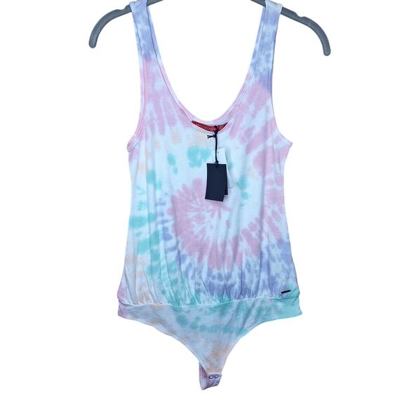 Philanthropy NEW Istanbul tie dye thing bodysuit tank pastel soft casual beach - Picture 2 of 8